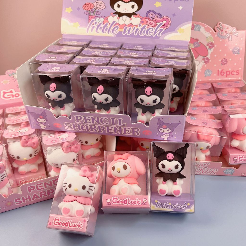 

Rautan Serutan Sharperner Pensil 3D Head Lucu My Melody Kuromi Hello Kitty U039
