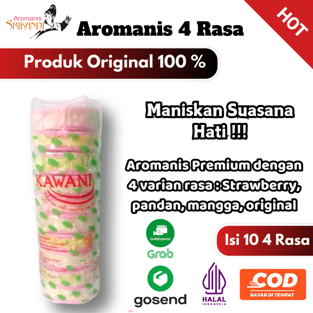 

Aromanis rambut nenek srikandi kawani varian 4 rasa isi 10 keping