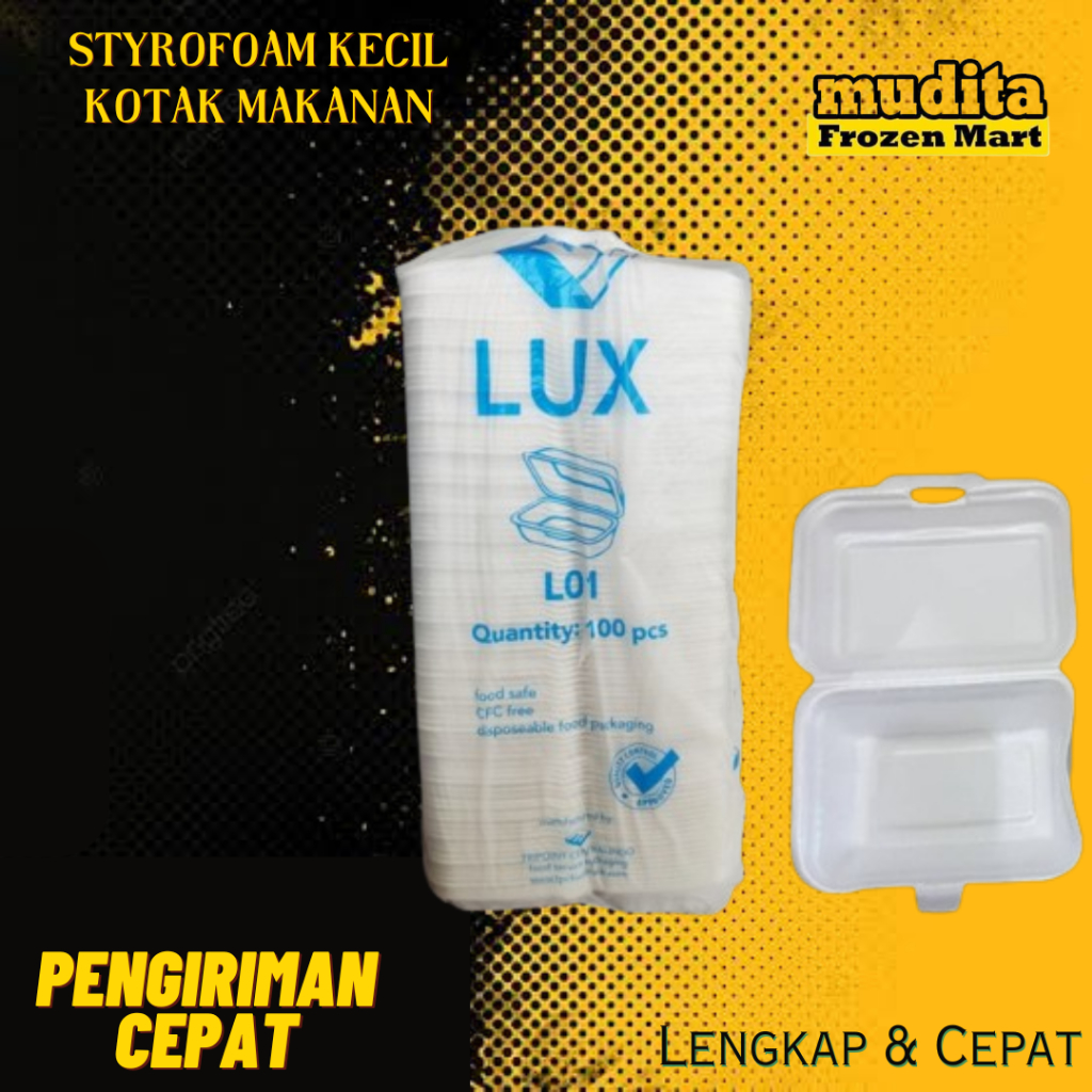 STYROFOAM kecil kotak makan box nasi bubur ayam geprek foam gabus
