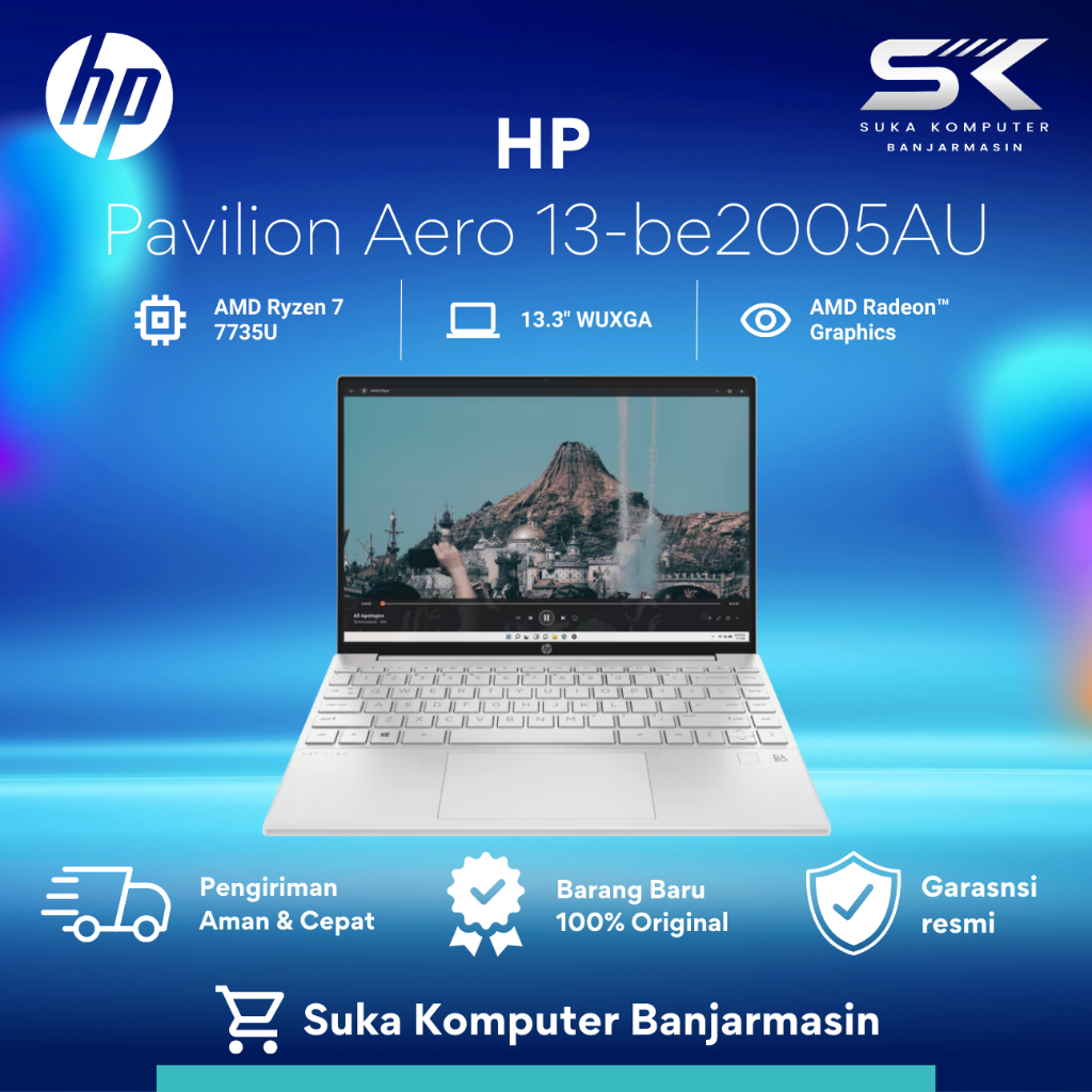 HP Pavilion Aero 13-be2005AU /AMD Ryzen 7-7735U/16GB/1TB SSD/W11+OHS