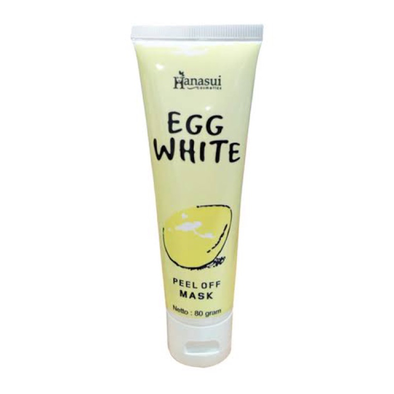 hanasui egg white peel off mask 80ml tube - hanasui egg white peel off mask - hanasui peel off mask