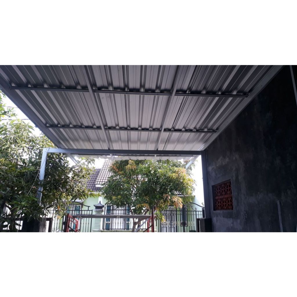 kanopi minimalis atap spandek