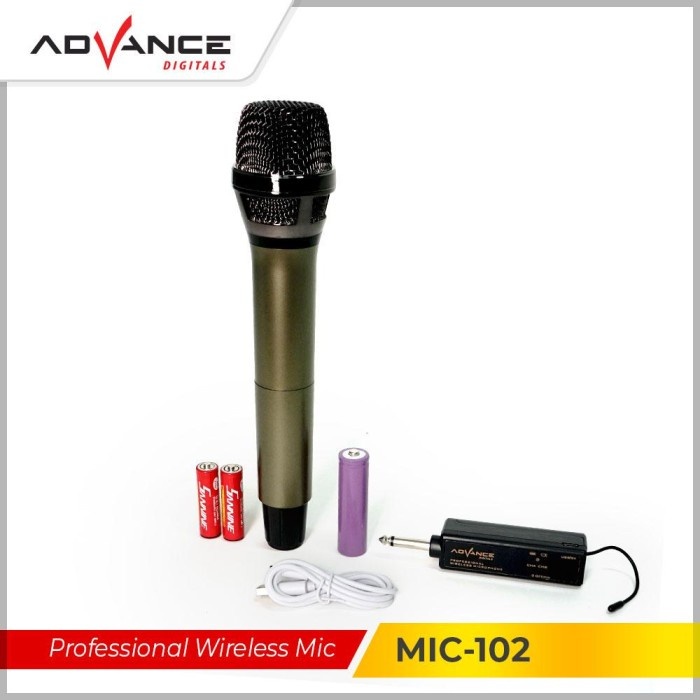 ADVANCE WIRELESS MICROPHONE MIC WIRELESS SINGLE MIC-102