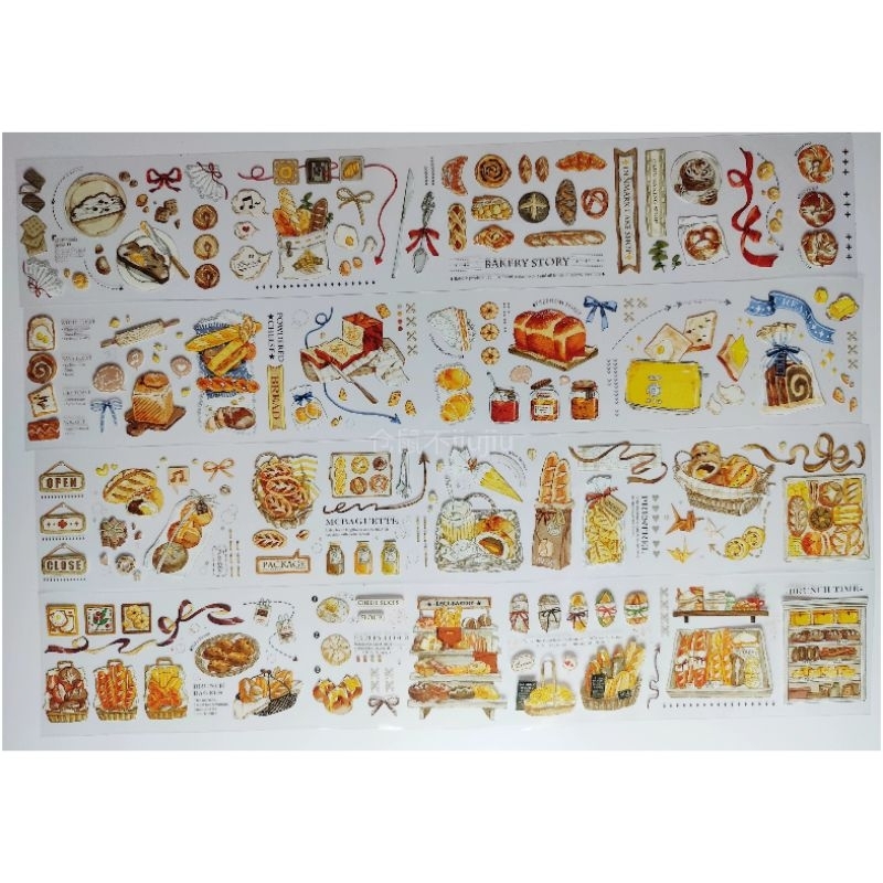 

[RW01]bakery shop PET sample sticker journal scrapbook