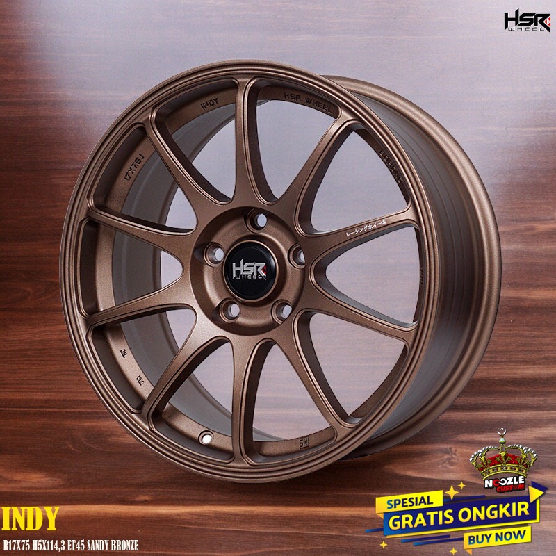 Velg Variasi Ring 17 Lubang 5 Untuk Xpander BRV CRV Pelek HSR Terbaru Jari Jari Type HSR INDY
