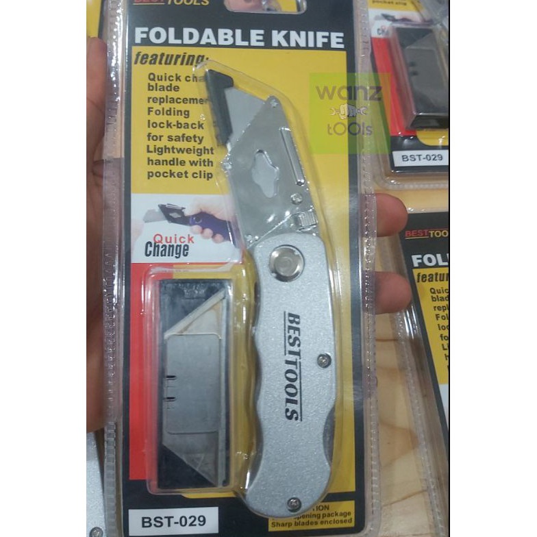 

KODE J94J Pisau Cutter Lipat Serbaguna Foldable Knife Utility Cardboard