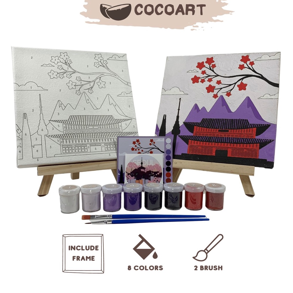 

KODE X1G Paint By Number Kit Korea Cocoartid I Kanvas 2 x 2 cm