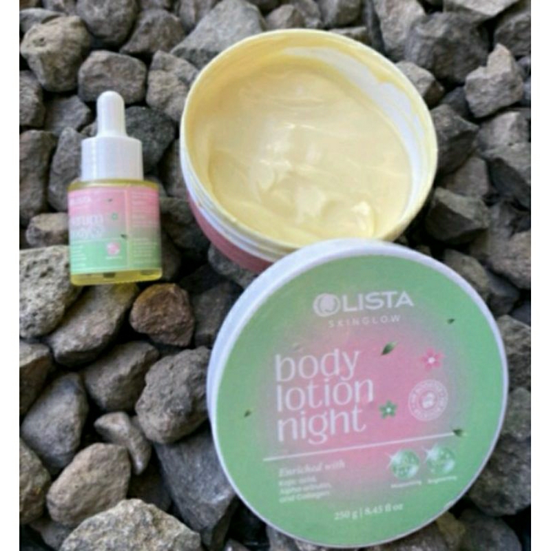 Bunddle body lotion night dan body serum aha bha colista