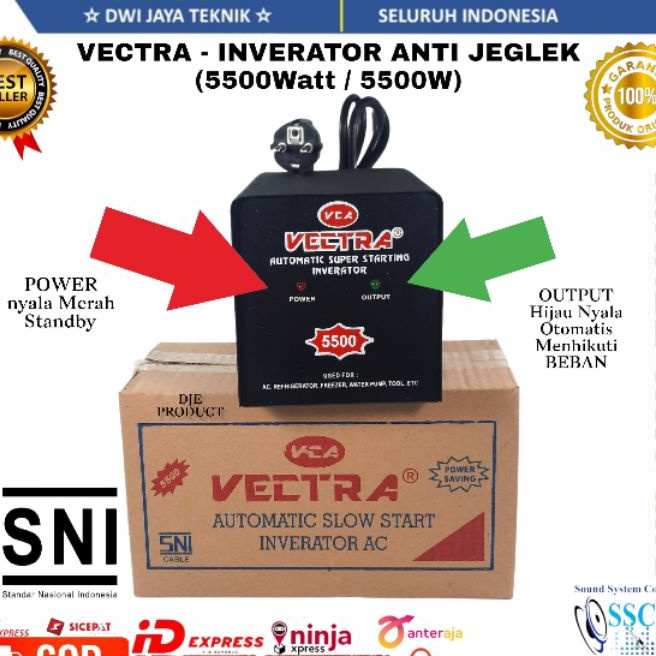 Terlaris VECTRA  INVERATOR ANTI JEGLEK 55Watt  55W