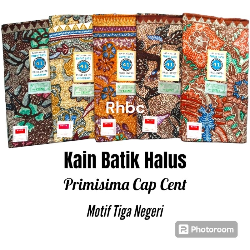 Kain Jarik Kebat Samping Cap Cent 41 Motif Tiga Negeri Negrian Batik Halus