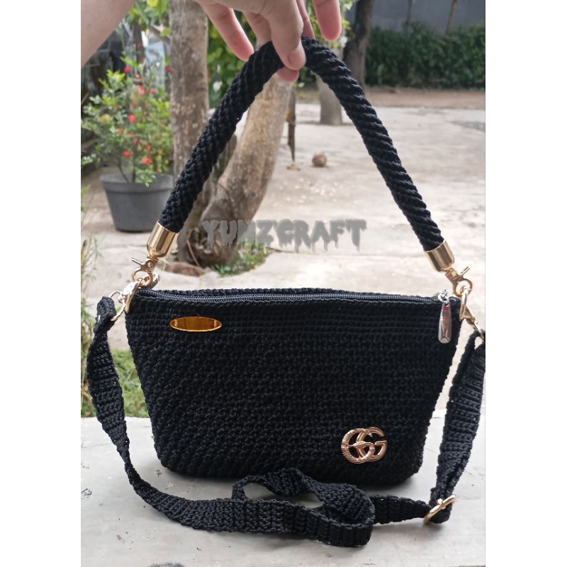 tas jinjing rajut, tas selempang wanita, tas rajut wanita, tas rajut