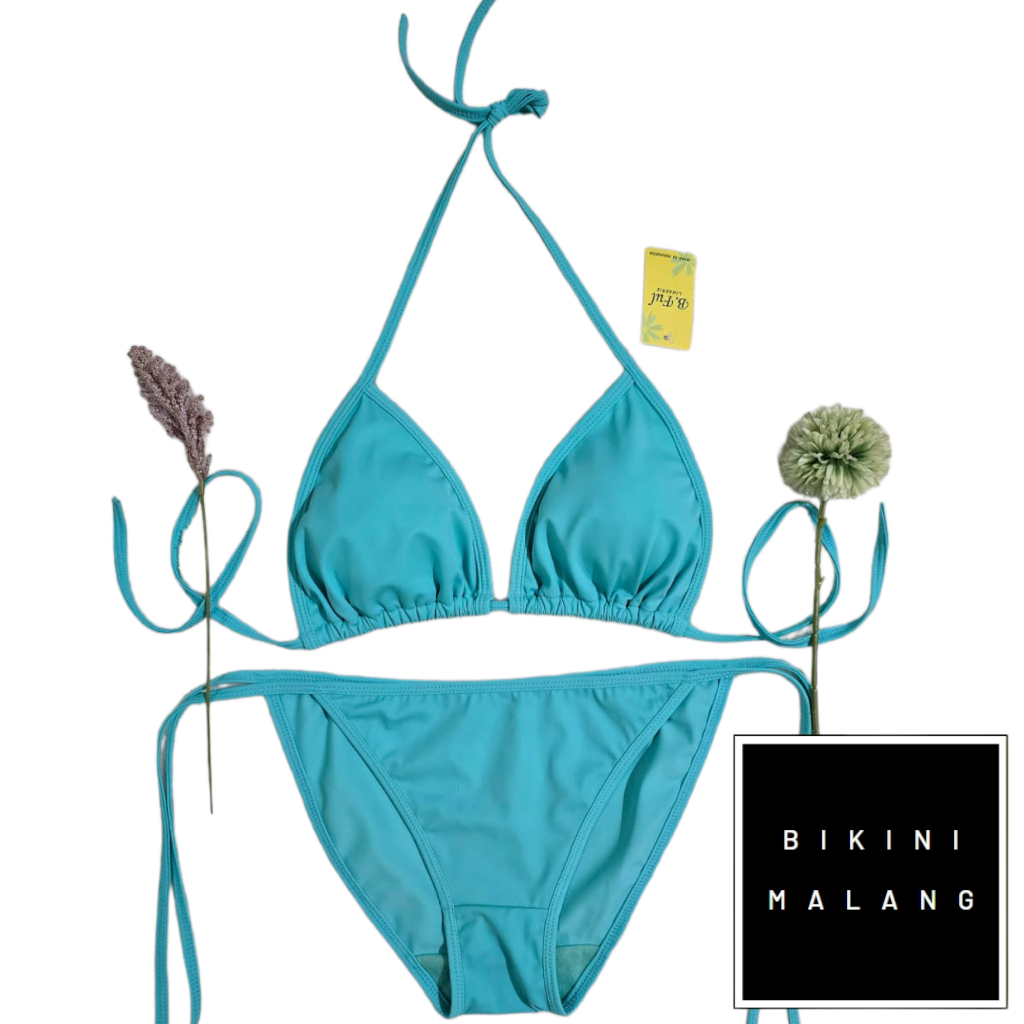 BIKINI BF005 TALI SAMPING WARNA BIRU TOSCA SEKSI