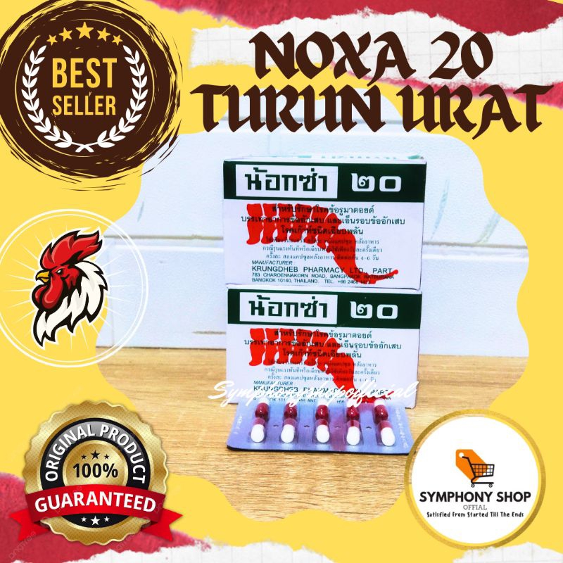 NOXA 20 OBAT TURUN URAT TEDUN KAKI BENGKAK 10 KAPSUL THAILAND