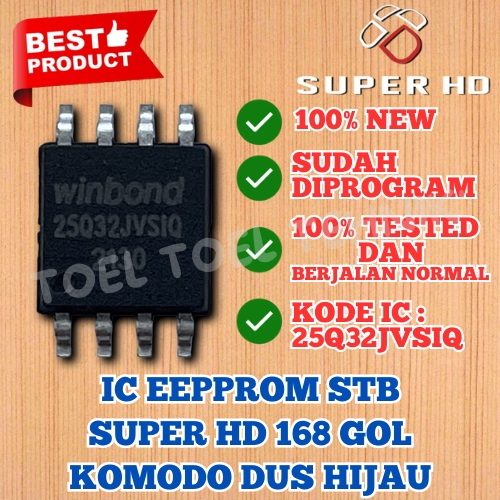 IC EPROM Set Top Box Super HD 168 GOL KOMODO /  IC EEPROM SET TOP BOX TV DIGITAL SUPER HD GOL KOMODO