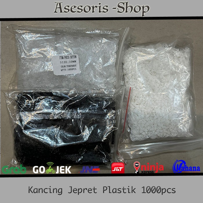 Kancing Jepret Kancing Jepret Plastik 10mm Kancing Jepret Plastik 12mm Isi 1000 Pcs