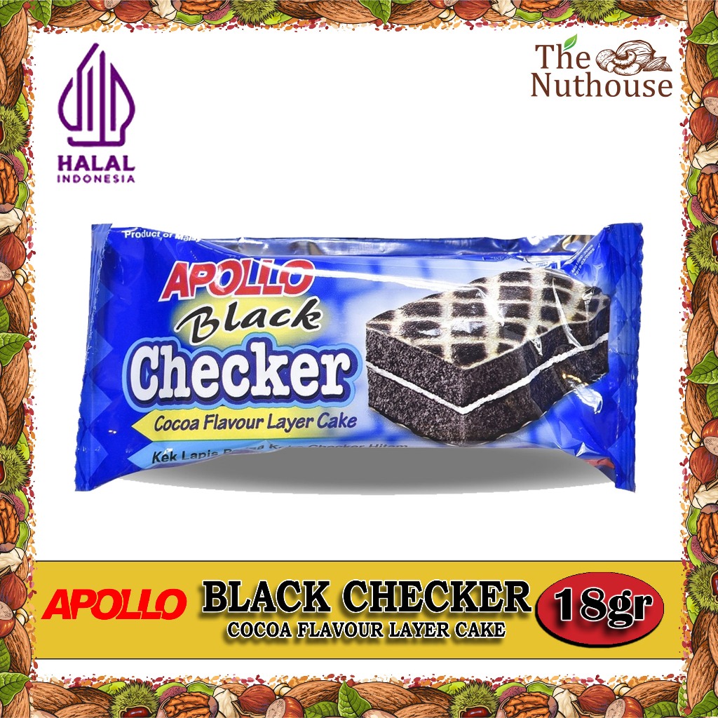 

APOLLO Black Checker Cocoa Flavour Layer Cake / Bolu Lapis Rasa Cokelat / Kek Lapis Perisa Koko Checker Hitam - 1 biji 18gr [HALAL]