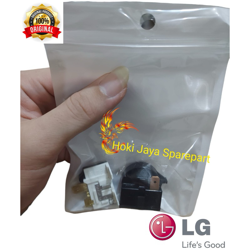 [ 1 Set ]RELAY PTC PIN 1 KANAN OVERLOAD KULKAS LG ORIGINAL 1 PINTU
