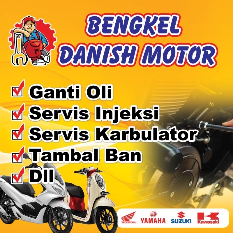 spanduk bengkel  1 hari jadi | bisa cod | spanduk | banner | baner | baliho | promo |