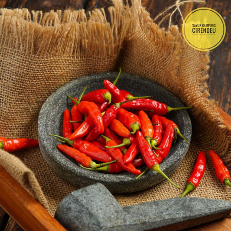 

Cabe Rawit Merah 100gram Sayur Kmapung Cirendeu