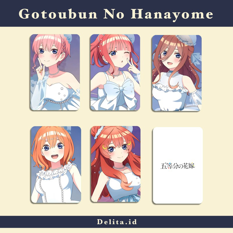 Photocard Anime Gotoubun no Hanayome Pc gotobun Miku Nakano itsuki nakano nino nakano yotsuba nakano