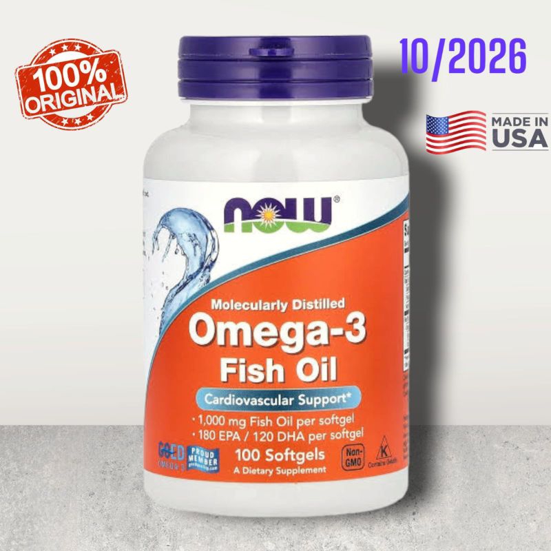 

Now Omega 3 Fish Oil 1000 mg 180 Epa / 120 Dha 100 Softgels