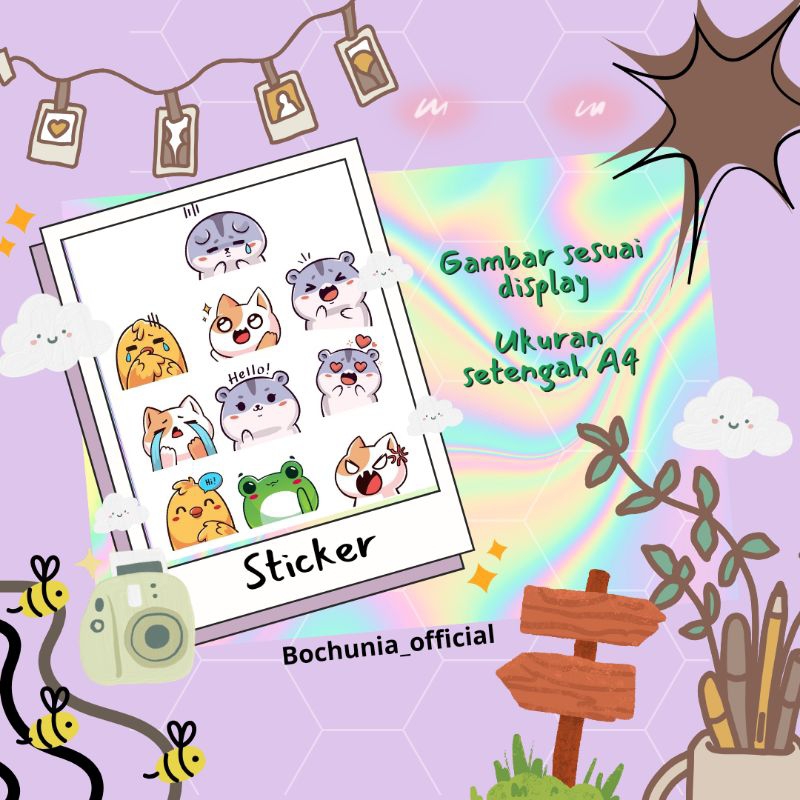 

STICKER HAMPERS/HANDPHONE/HIASAN CASING MURAH LUCU