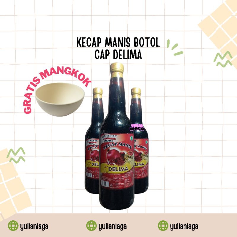 

KECAP MANIS BOTOL CAP DELIMA GRATIS MANGKOK 620ml - REPAK BOTOL PLASTIK