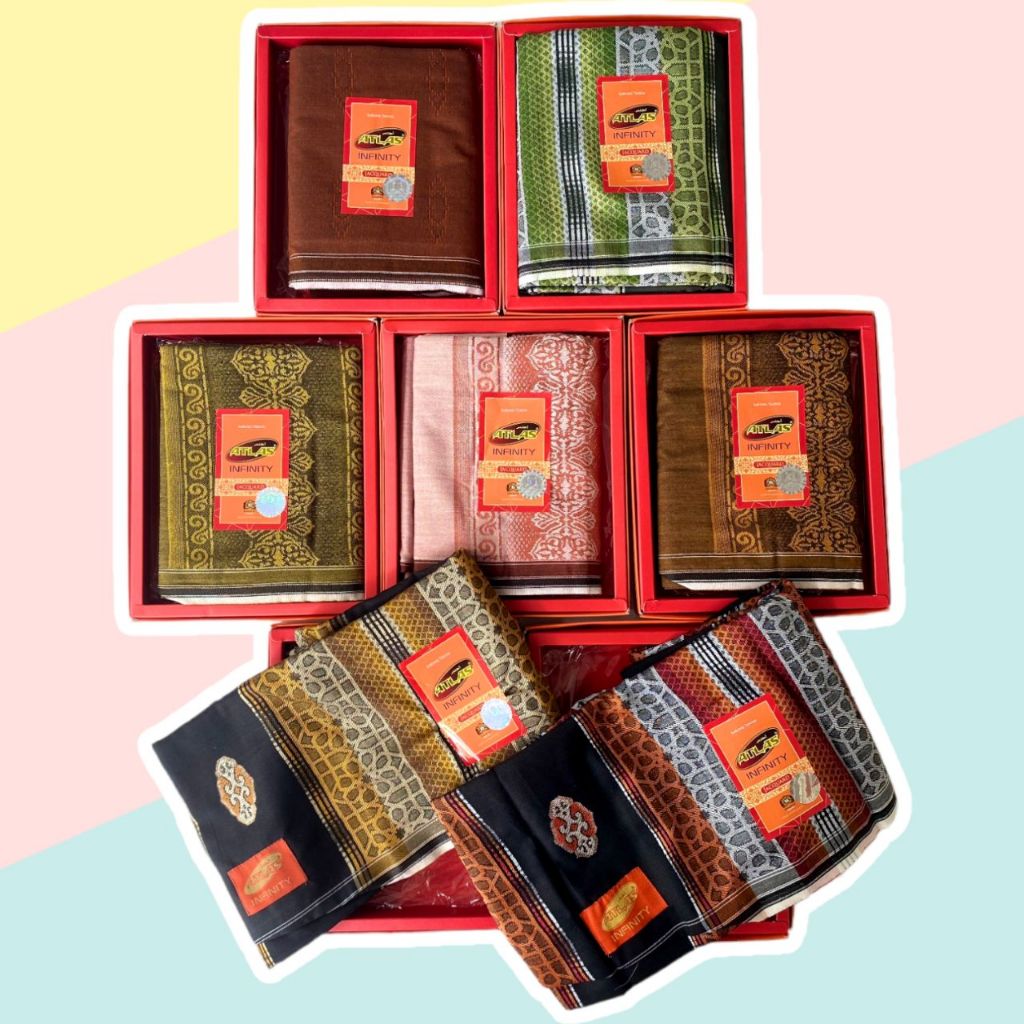 Sarung Atlas Infinity Songket / Sarung Atlas Infinity Jacquard Songket / Sarung Tenun / Sarung Atlas