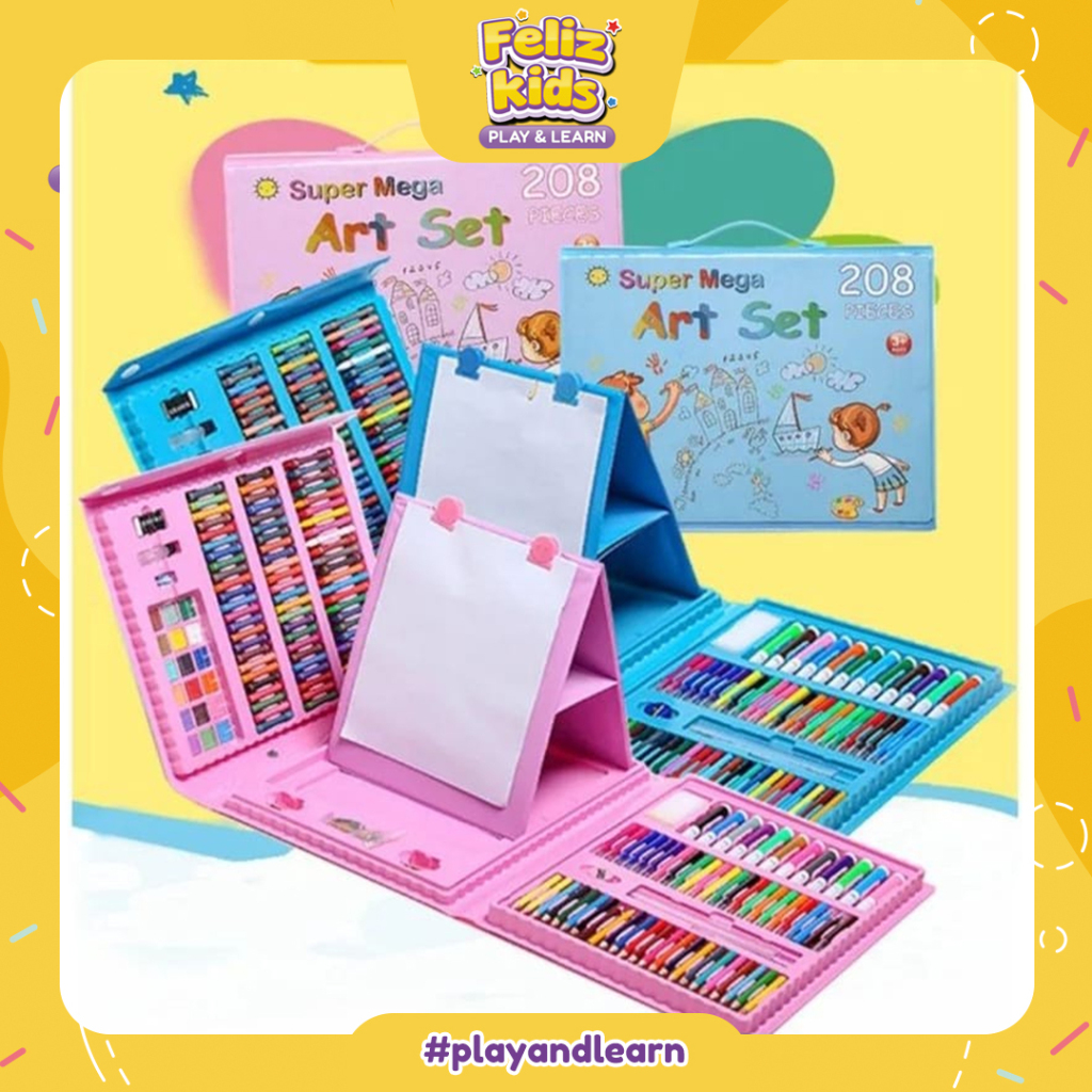 

[FELIZKIDS] [ATK23] Crayon Set Anak Sekolah Lengkap / Alat Mewarnai Anak / Super Mega Art Set 208Pcs 150Pcs