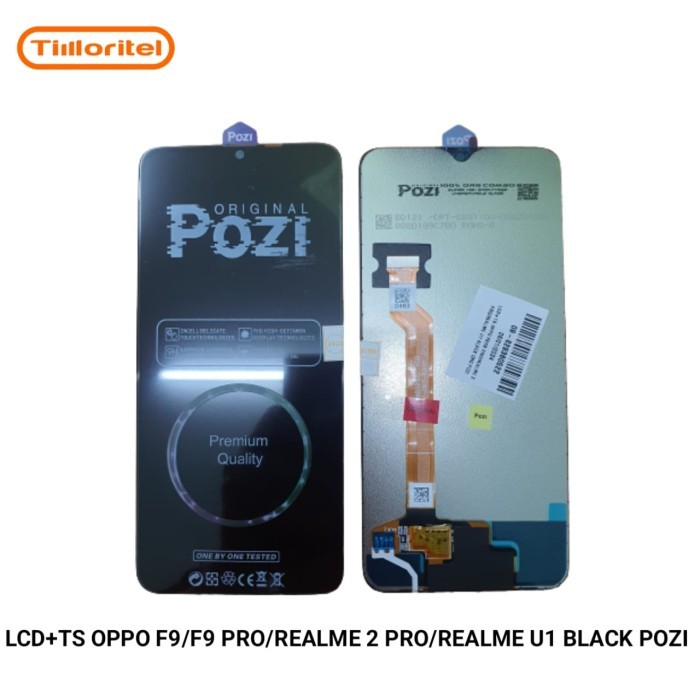 LCD TOUCSCREEN OPPO F9 / F9 PRO / REALME 2 PRO / REALME U1 BLACK POZI