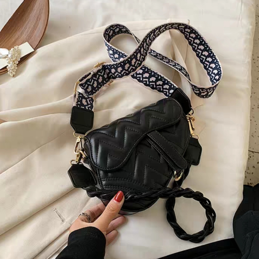 Tas Selempang Saddle Bag Wanita Cantik OOTD Import Slingbag Shoulder bag import