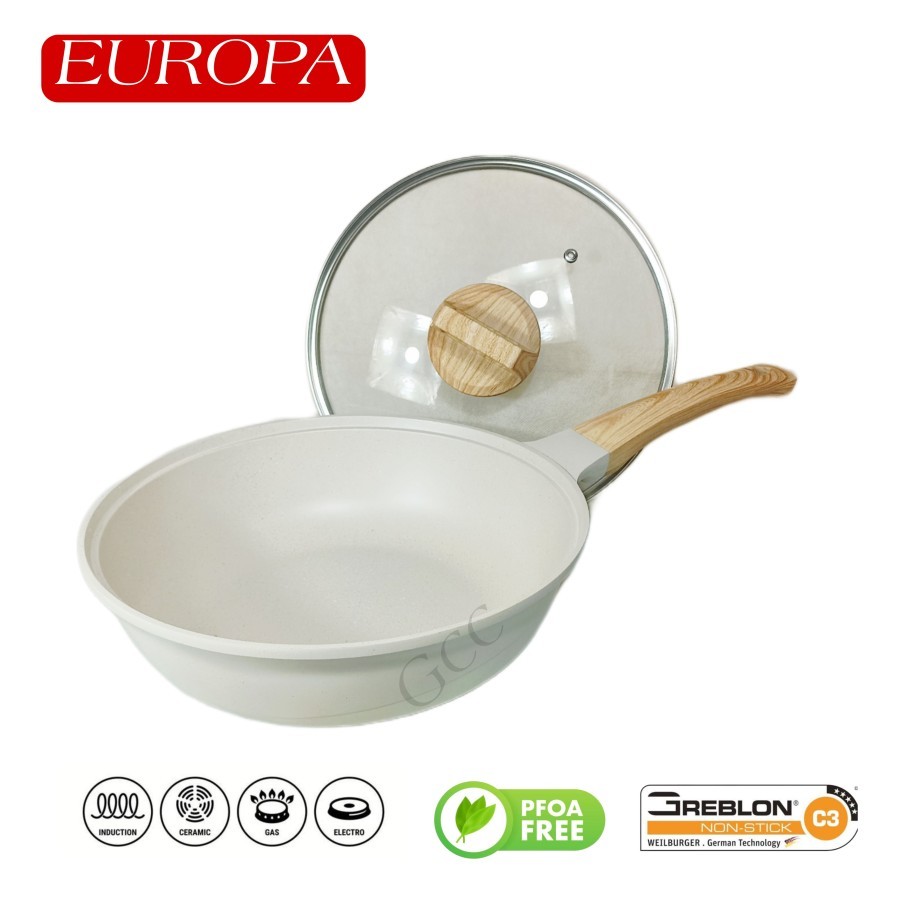 EUROPA WOK PAN 26CM COATING MARBLE MWP-26
