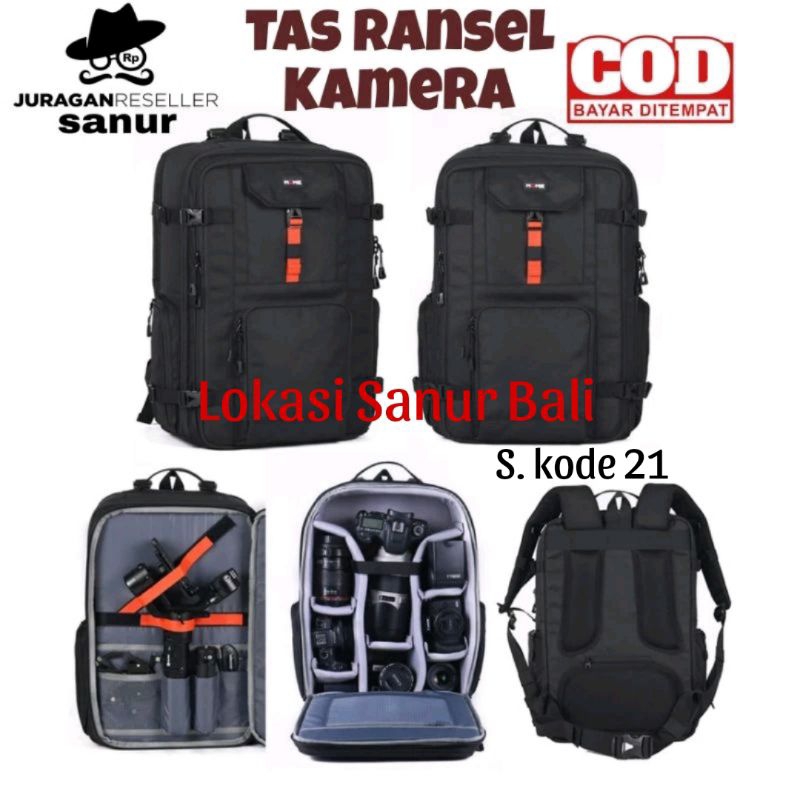 Tas Ransel kamera for DSLR Mirrorless Gimbal mome dominate pro busa tebal bahan cordura
