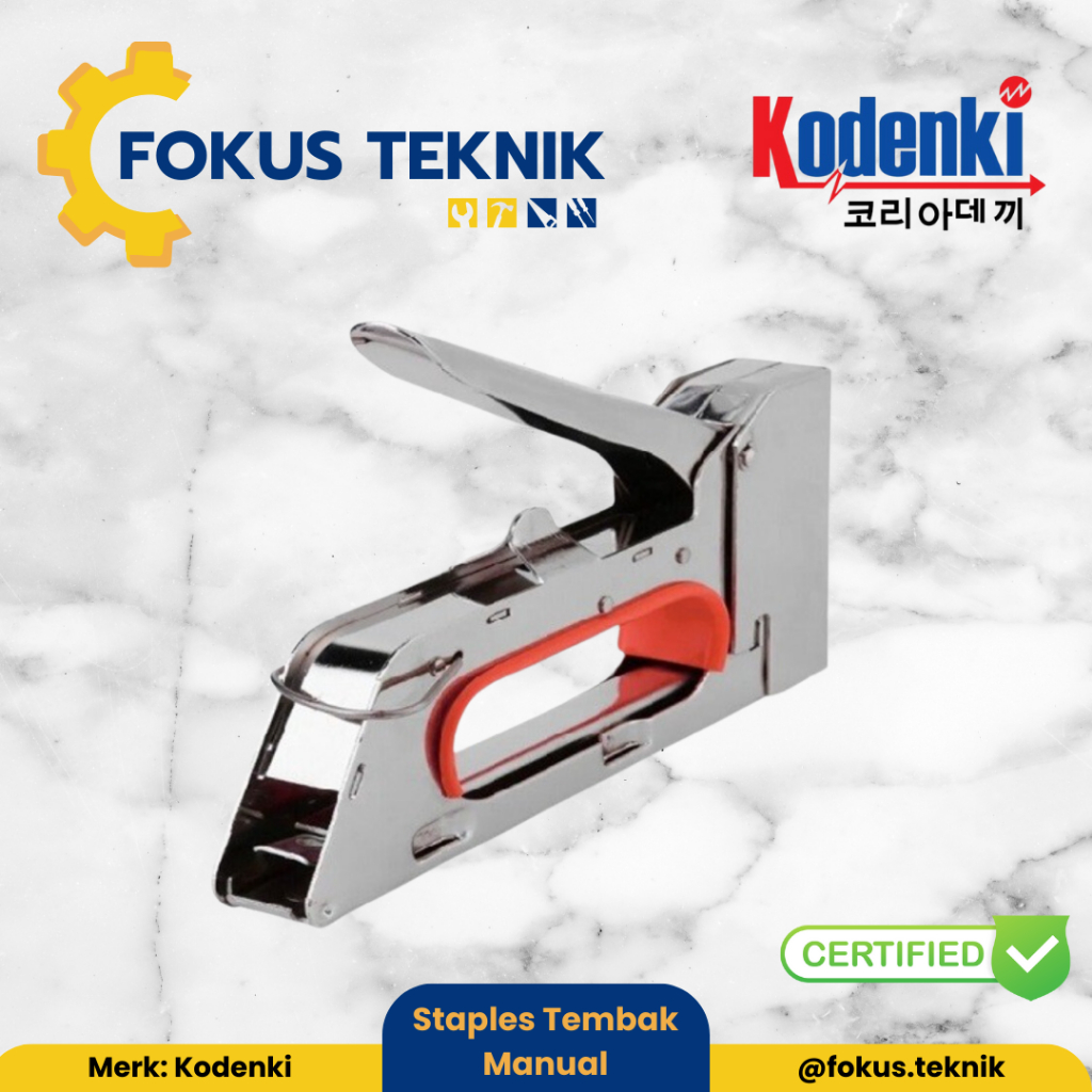 

Stapler gun tracker Kodenki alat staples jok motor sofa kain tirai kayu 13/6 13/8 kodenki Stapler gun staples tembak ergonomic jok motor