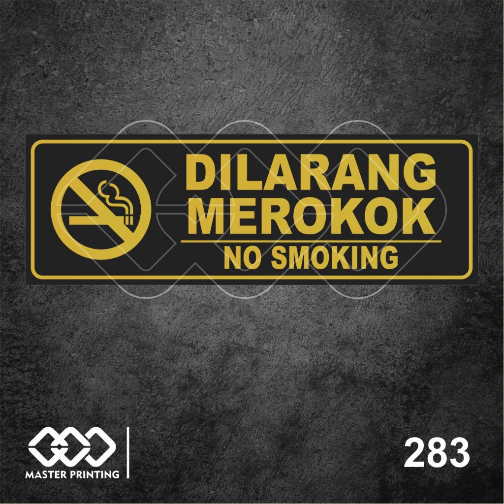 

283 - Stiker Dilarang Merokok, Sticker Vinyl, Premium, Tahan Air, Termurah, dan Bisa Custom