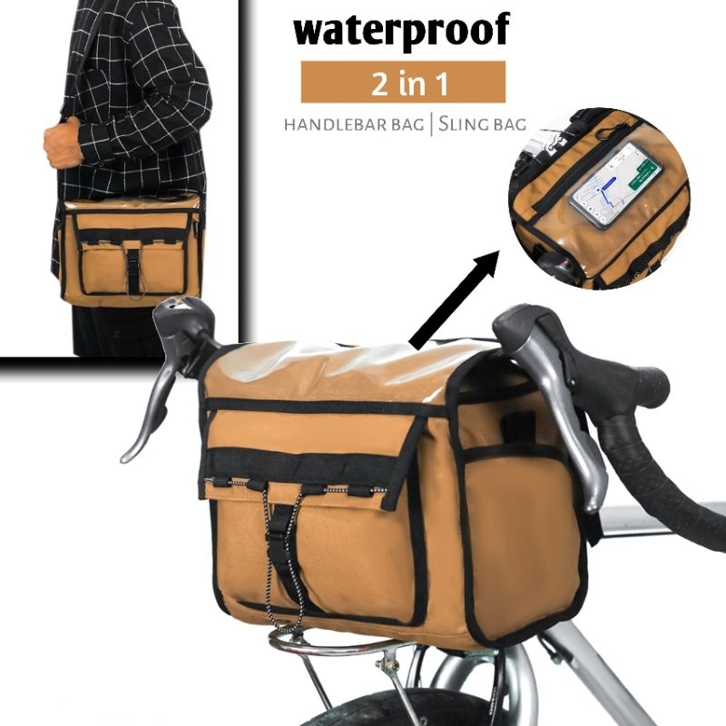 Handlebar bag tas stang sepeda multifungsi