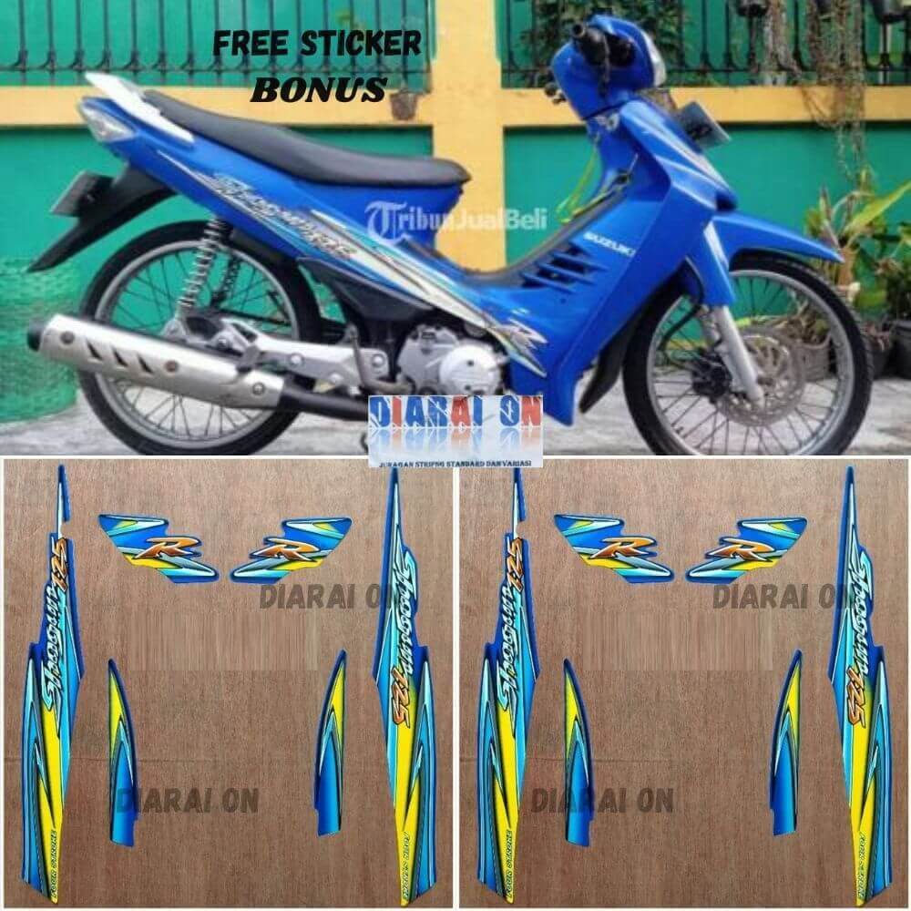 Striping Stiker Suzuki Shogun 125 R 2004 - Shogun 125R Biru Murah