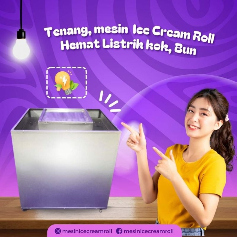 MESIN ICE CREAM/MESIN ICE CREAM ROLL/MESIN ICE CREAM ROLL KHAS THAILAND