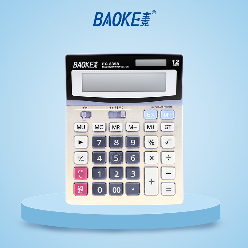 

Baoke Kalkulator Ilmiah Elektronik 12 Digit Desktop Kalkulator LCD Besar dan Kualitas Tinggi EC2358