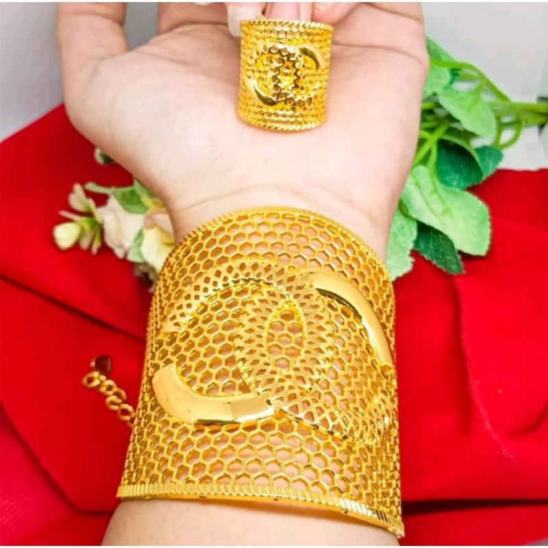 Gelang bangle fashion dubai lapis emas 24k