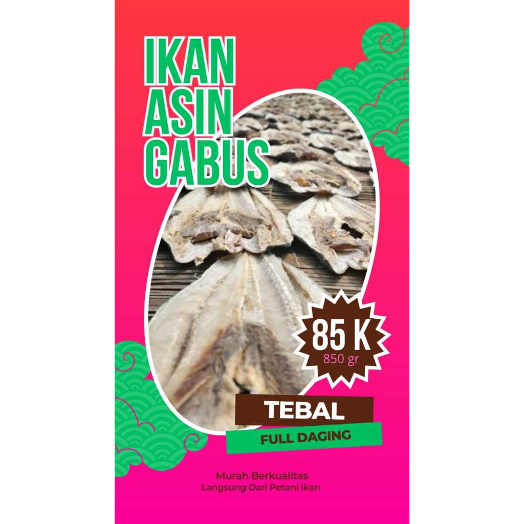 

IKAN ASIN GABUS MURAH BERKUALITAS FULL DAGING 850 gr