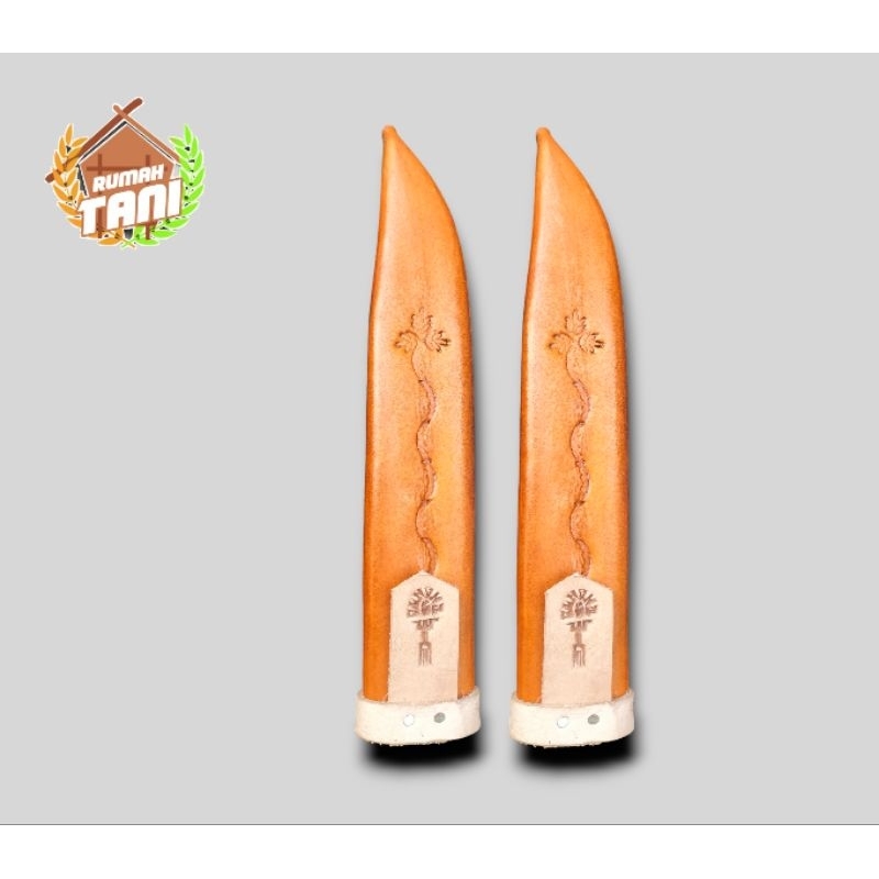 SARUNG KULIT SAPI ASLI / SARUNG KULIT UKURAN BILAH PISAU 18 CM / SARUNG KULIT MOTIF