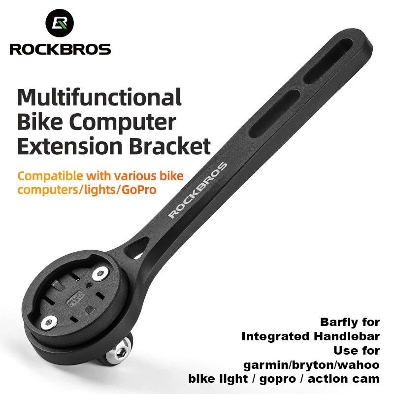 Rockbros 29210012002 Integrated Roadbike Handlebar Mount Carbon Barfly Mounting GPS