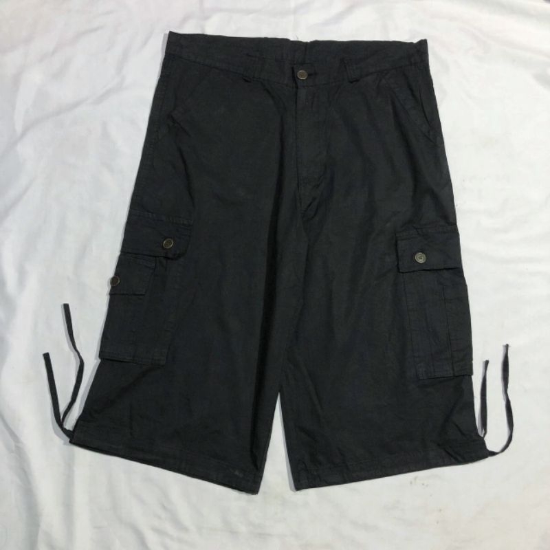 Celana Pendek Shortpants Cargo Hitam Second Preloved #CC90