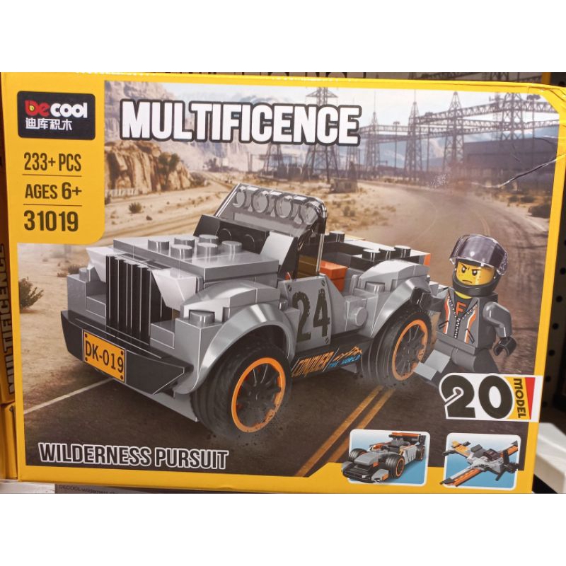 Mainan anak-anak DeCool Model Bricks Wilderness Pursuit Type 31019 - KV