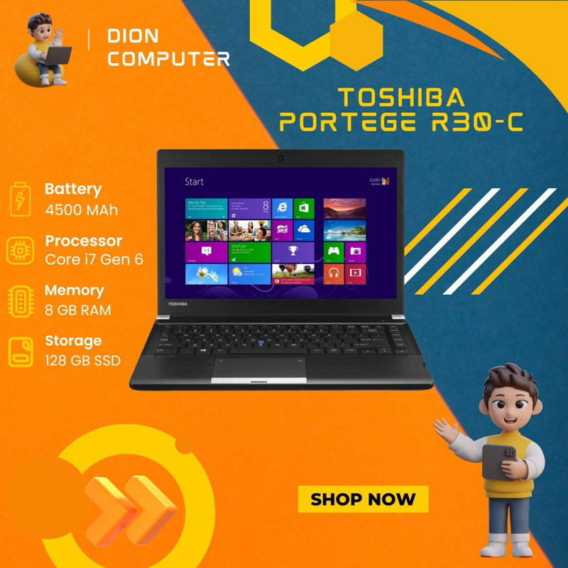 TOSHIBA PORTEGE R30-C i7 Gen 6