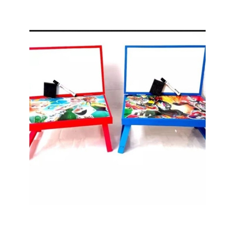 

Meja Belajar Plus Papan Tulis Lipat Karakter Anak Minimalis GRATIS SPIDOL dan PENGHAPUS 30x40x24