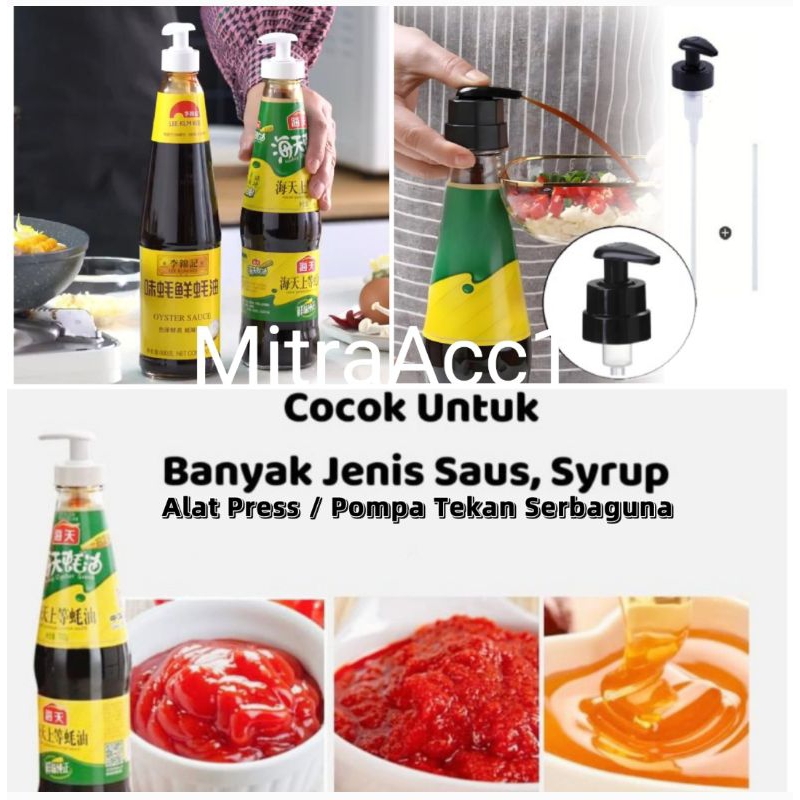 Kitchen Saus Pump Syrup Botol Pump /Pompa Botol Syrup / Pompa Botol kecap