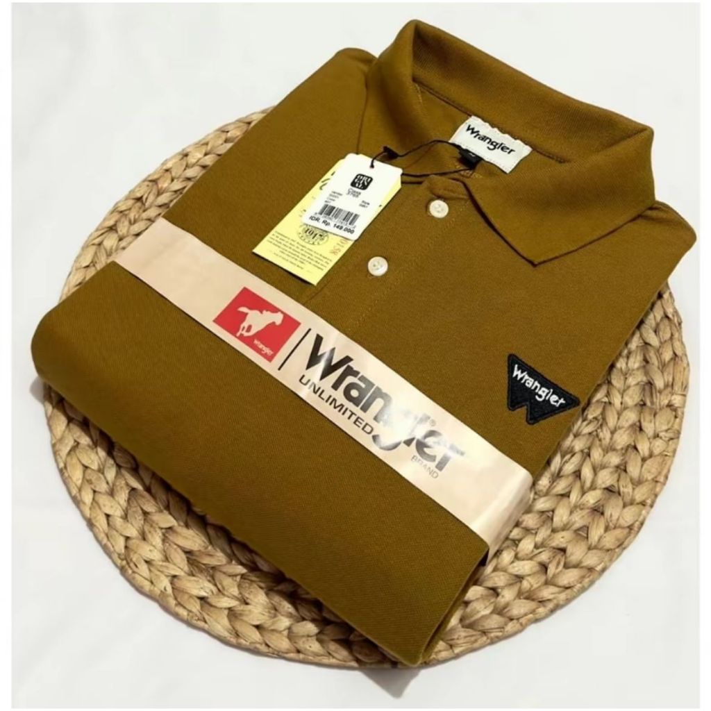 Kaos Kerah Polo Wrangler Original Full Tag Label Tshirt Polo Kerah Wangki Baju Kerah Polo Wrangler