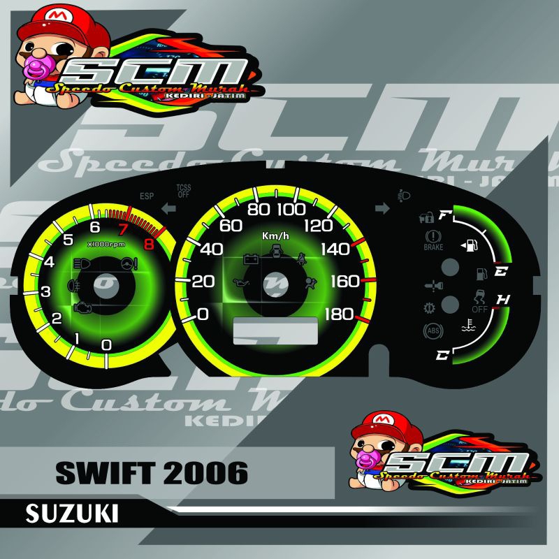 Papan Speedometer Suzuki Swift 2006-2010 manual panel spidometer custom Suzuki Swift 2006-2010 Manua